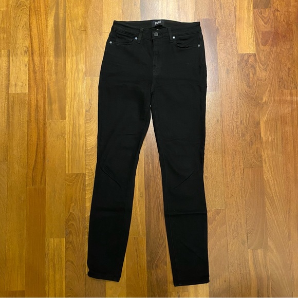 PAIGE Hoxton Ultra Skinny jeans in Black Shadow, size 28 / medium - Picture 14 of 15